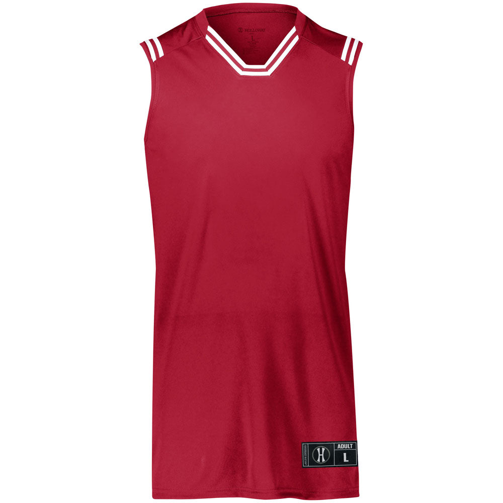 Holloway 224076 Retro Basketball Jersey - SCARLET/WHITE - L Holloway 224076 Retro Basketball Jersey - SCARLET/WHITE - L