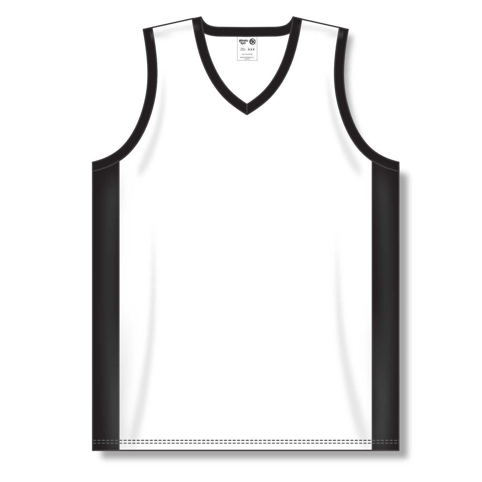 V-Neck Dryflex White/Black Basketball Jersey – Jersey Factory USD