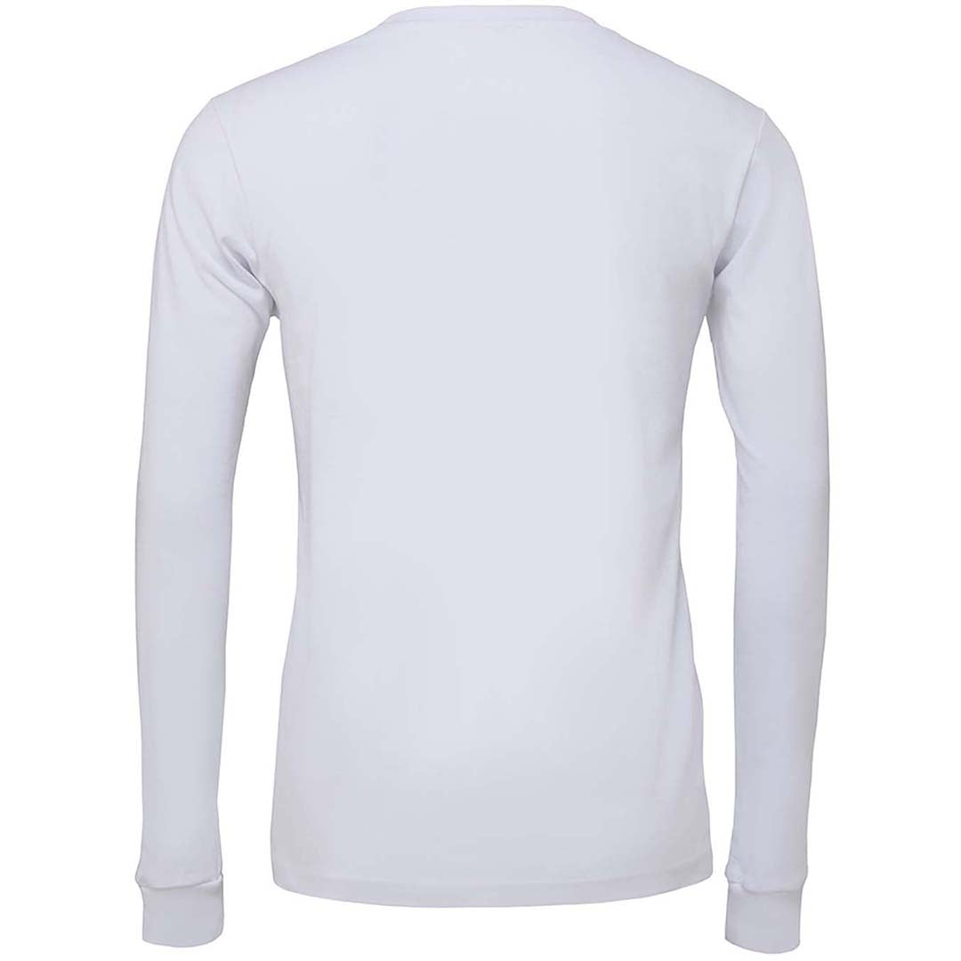 Bella + Canvas Unisex Jersey Long-Sleeve White T-Shirt