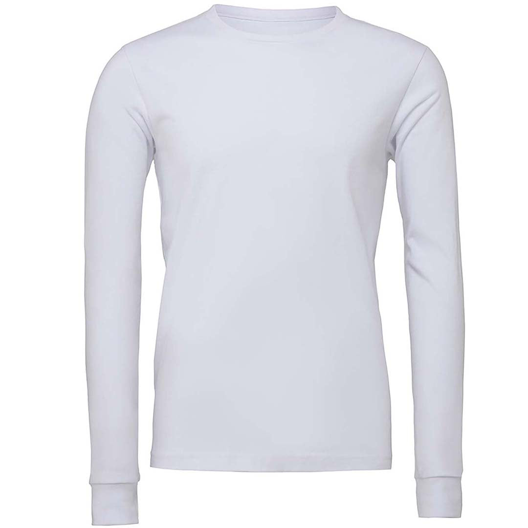 Bella + Canvas Unisex Jersey Long-Sleeve White T-Shirt