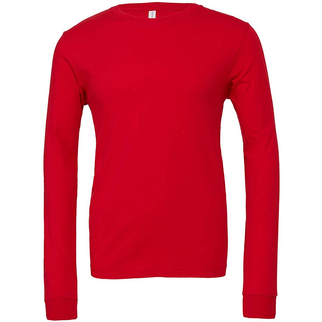 Bella + Canvas Unisex Jersey Long-Sleeve Red T-Shirt