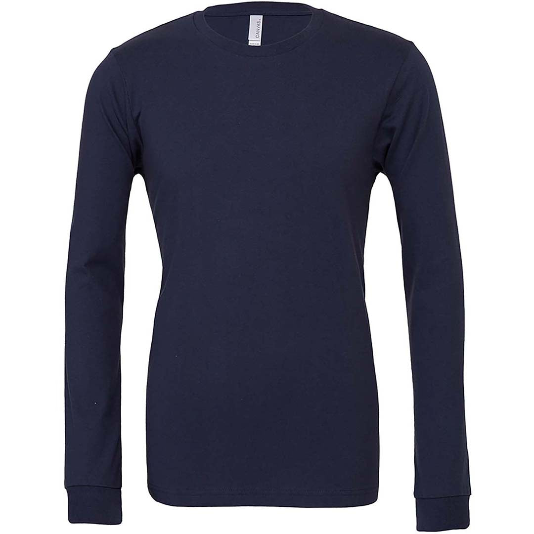 Bella + Canvas Unisex Jersey Long-Sleeve Navy T-Shirt