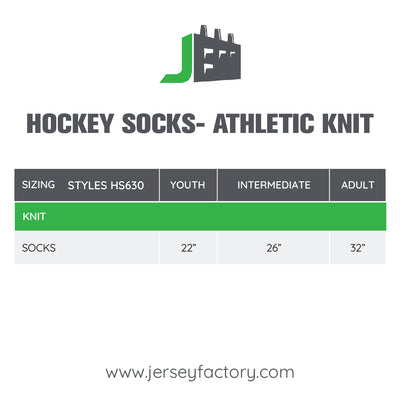 Knit Style White-Red-Blue Hockey Socks