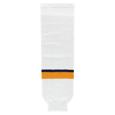 Knit Style White-Navy-Gold Hockey Socks