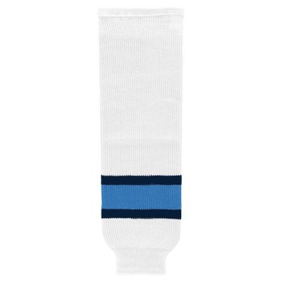 Knit White-Sky-Navy Hockey Socks