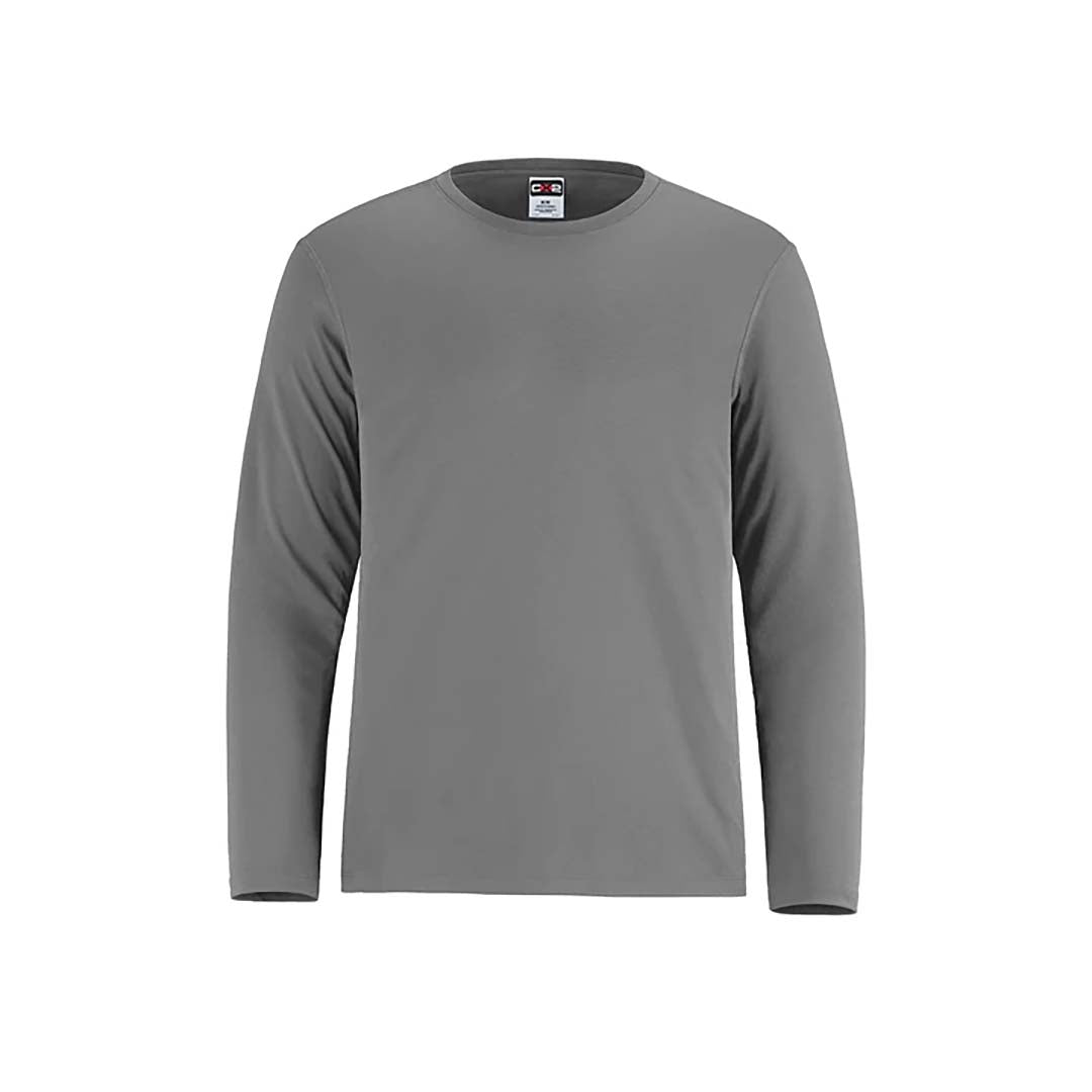 Shore Performance Long Sleeve Crewneck Grey T-Shirt