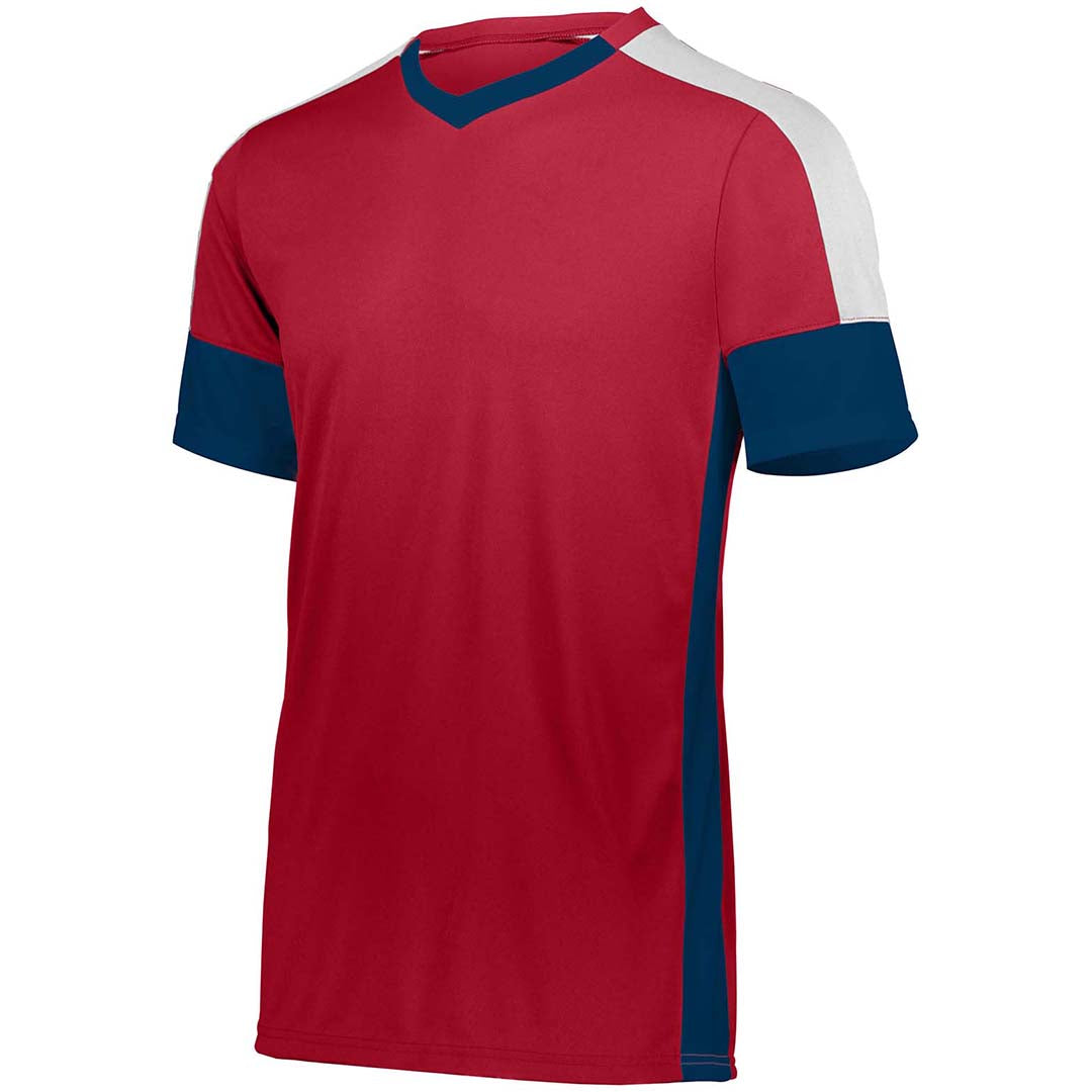 Wembley Soccer Jersey Scarlet/Navy/Wht