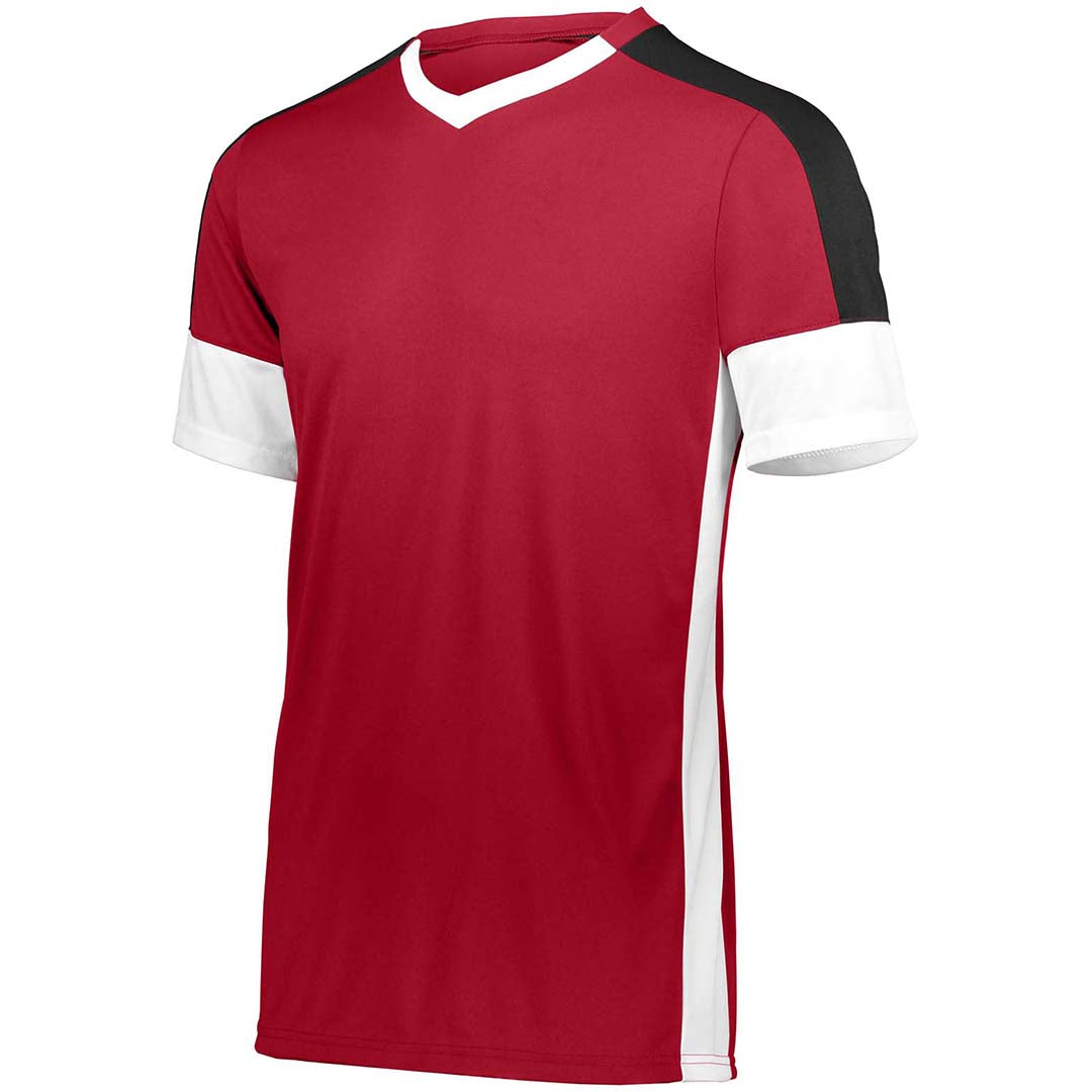 Wembley Soccer Jersey Scarlet/Wht/Blk