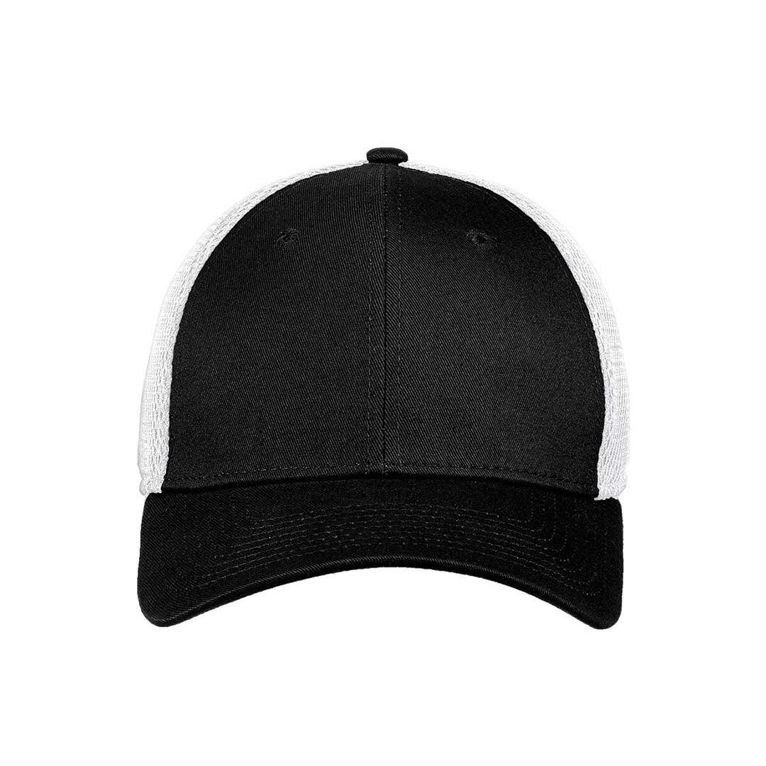 New Era Black/White Stretch Mesh Cap