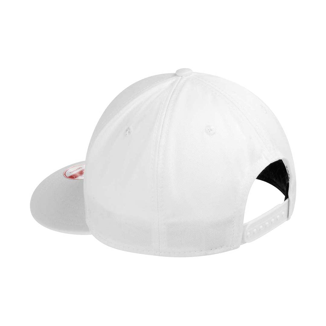 New Era White Flat Bill Snapback Cap