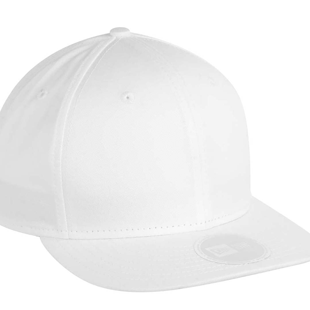 New Era White Flat Bill Snapback Cap