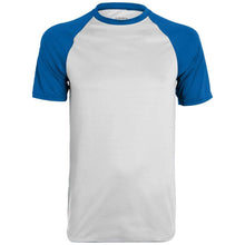 Load image into Gallery viewer, Wicking Retro Short Sleeve Jersey White-Royal
