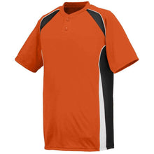 Load image into Gallery viewer, Base Hit Baseball Jersey Orange-Black-White
