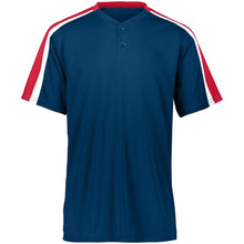 Load image into Gallery viewer, Power Plus 2 Button Jersey Navy with Red-White
