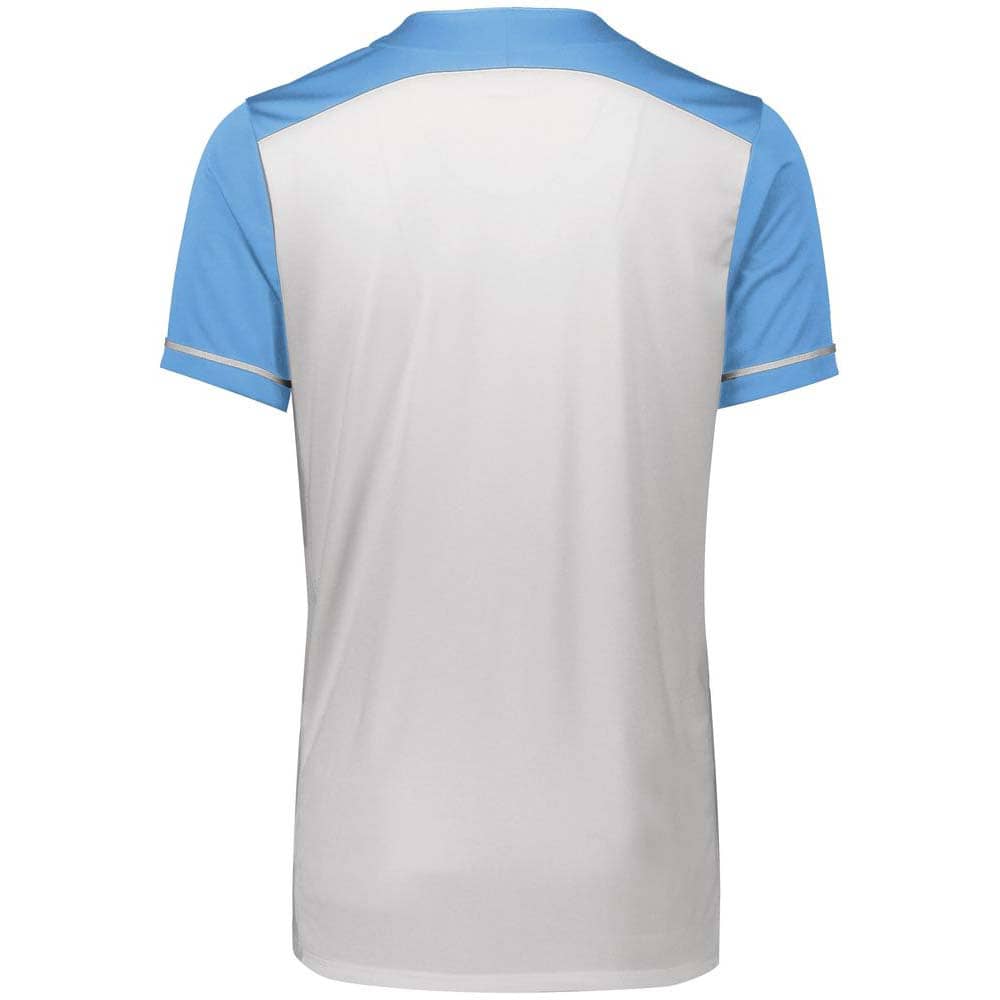 Closer 2 Button White-Columbia Blue Baseball Jersey