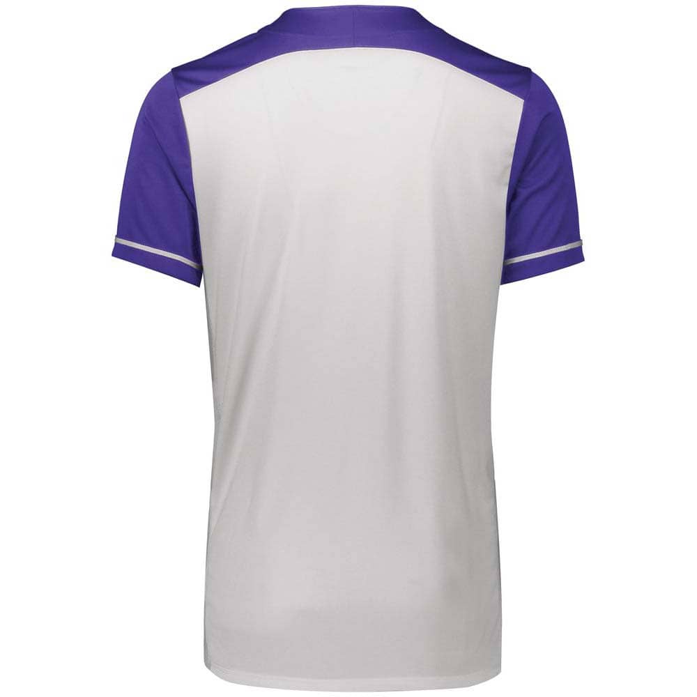 Closer 2 Button White-Purple Baseball Jersey