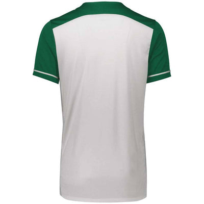 Closer 2 Button White-Dark Green Baseball Jersey