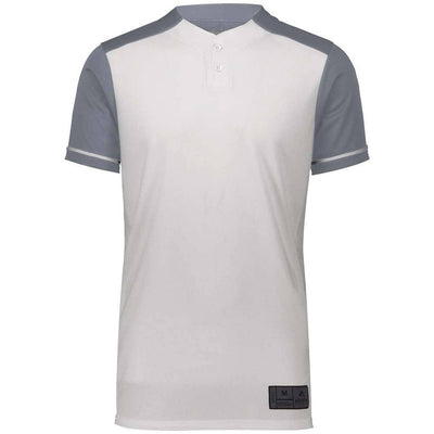Closer 2 Button White-Graphite Baseball Jersey