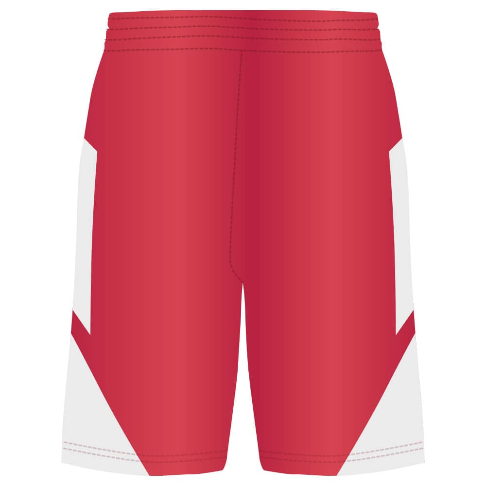 Step-Back Red-White Basketball Shorts