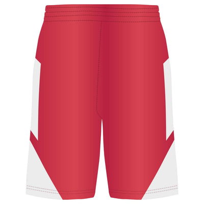 Step-Back Red-White Basketball Shorts