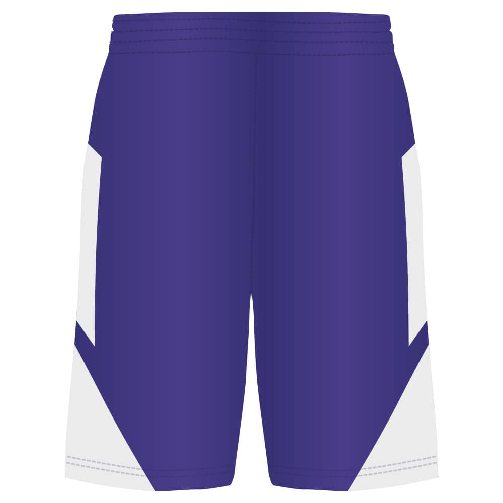 Step-Back Purple-White Basketball Shorts