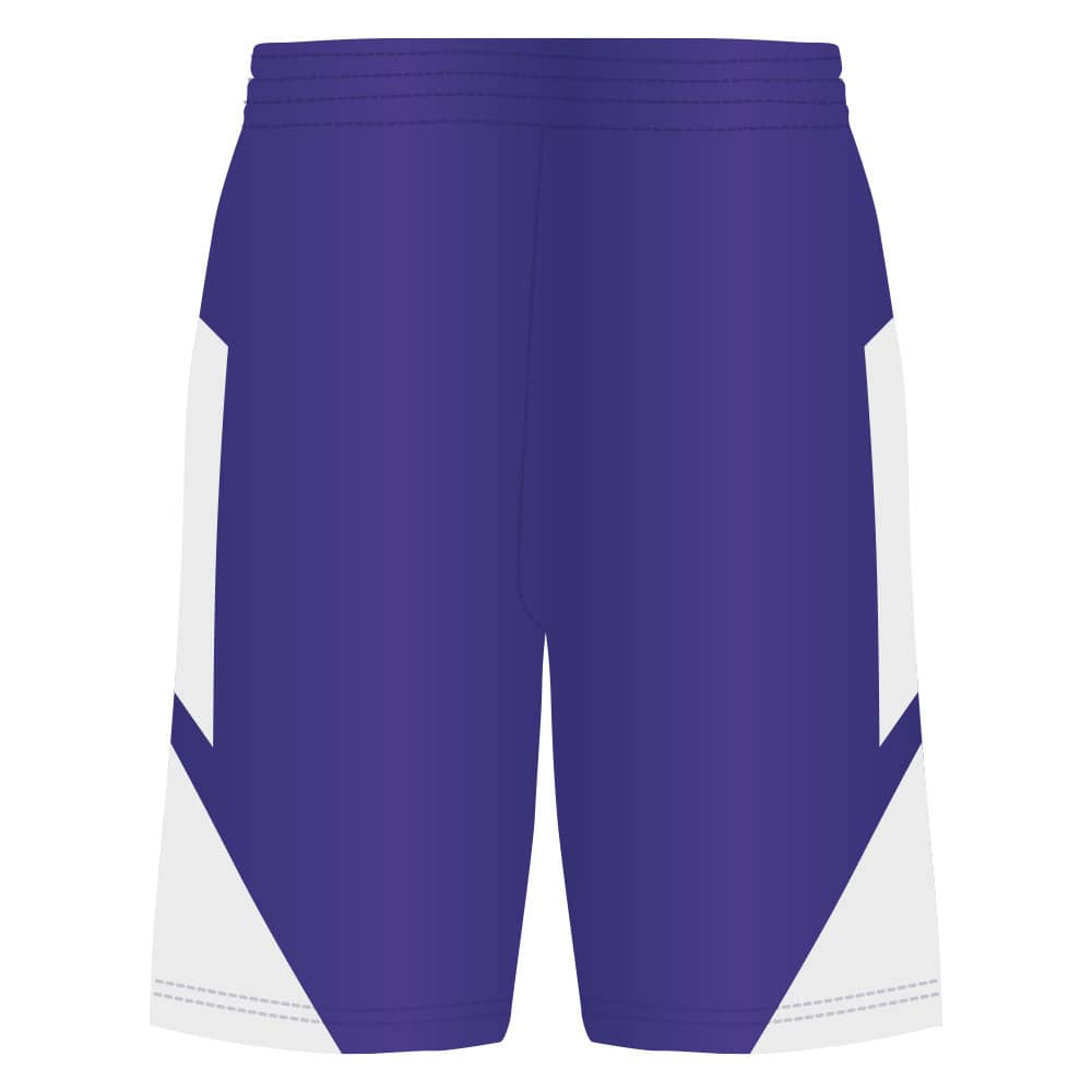 Step-Back Purple-White Basketball Shorts