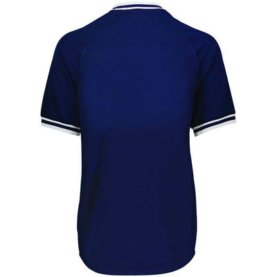 Retro V-Neck Navy-White Baseball Jersey