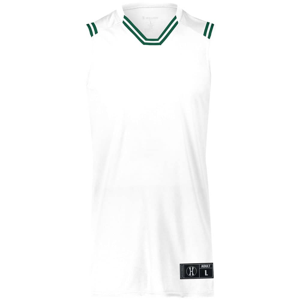 Retro White-Forest Basketball Jersey