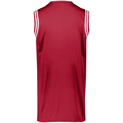 Retro Scarlet-White Basketball Jersey