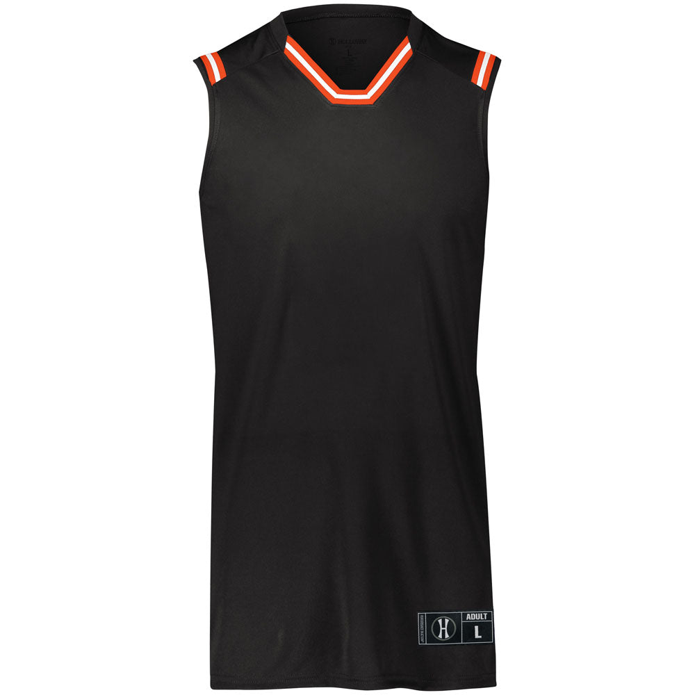 Retro Black-Orange-White Basketball Jersey