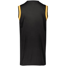 Load image into Gallery viewer, Retro Black-Gold-White Basketball Jersey
