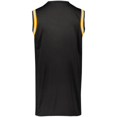 Retro Black-Gold-White Basketball Jersey