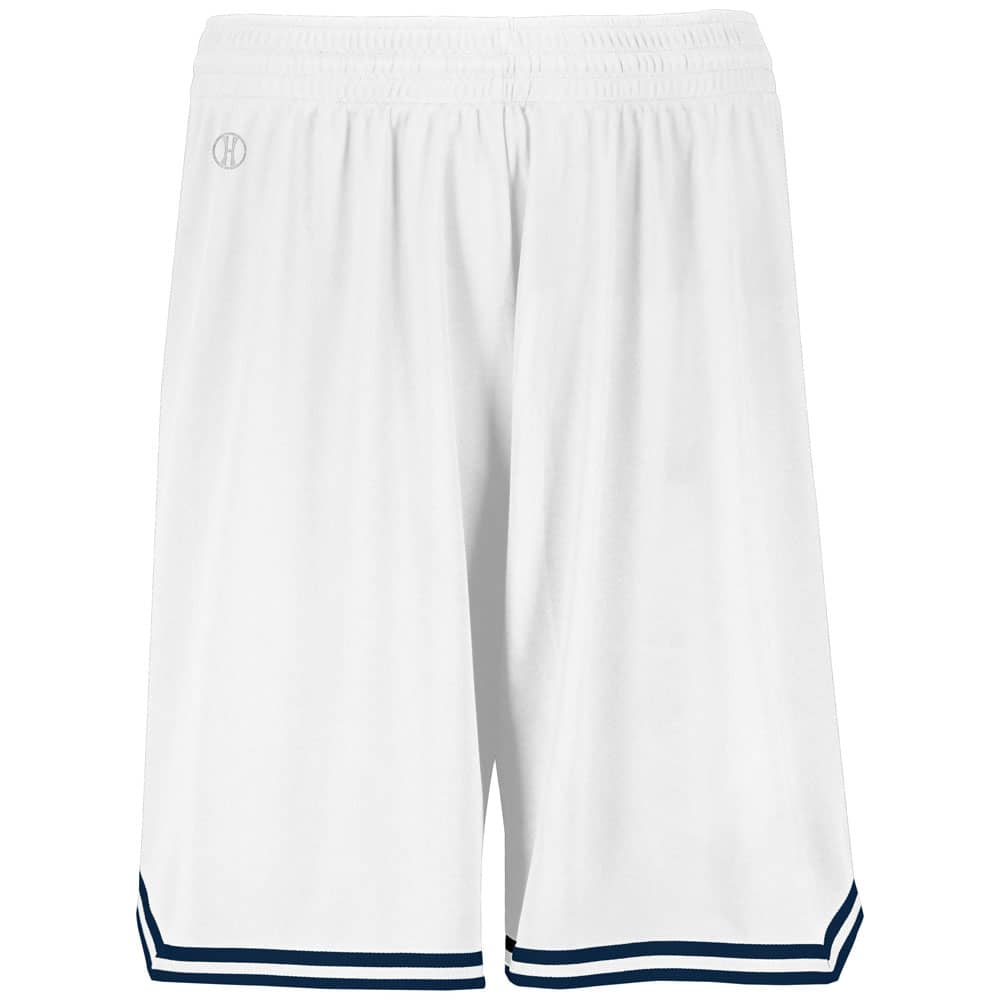 Retro White-Navy Basketball Shorts