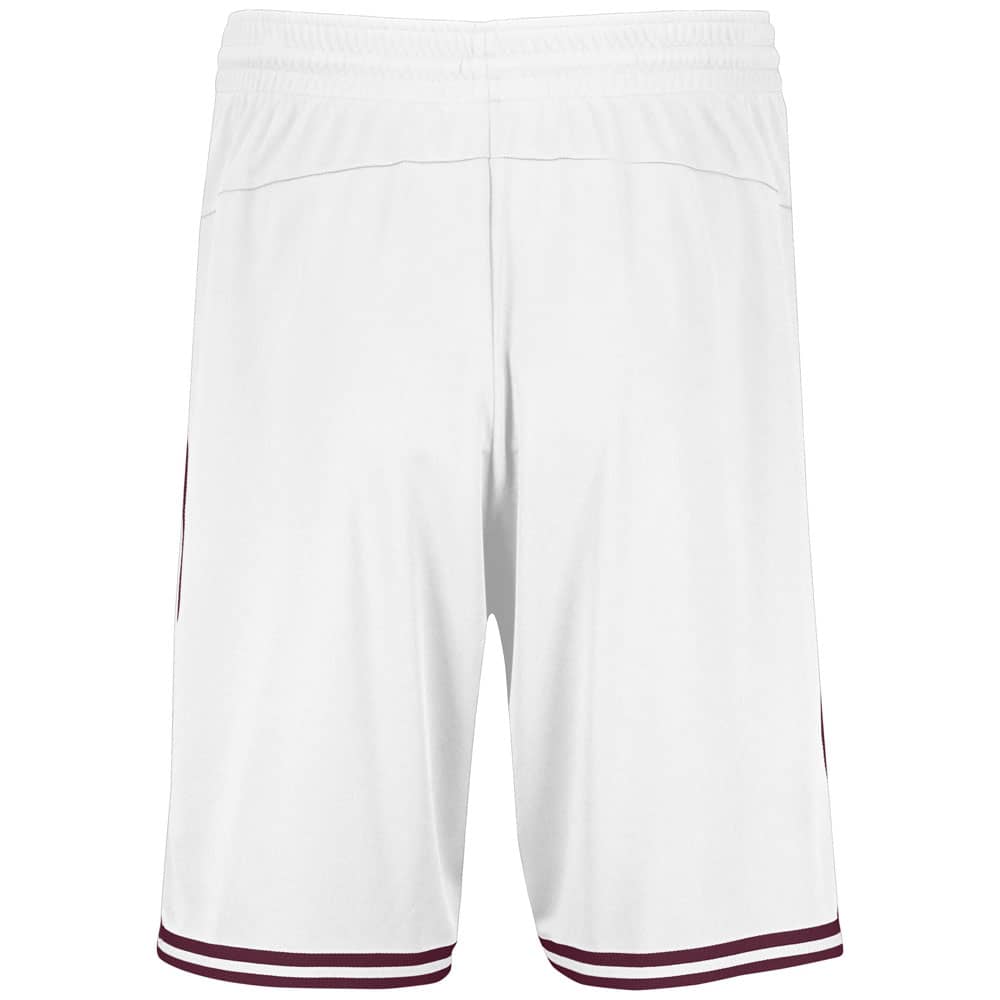 Retro White-Maroon Basketball Shorts