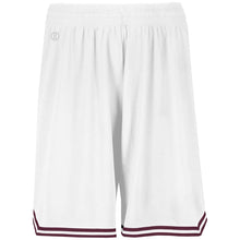 Load image into Gallery viewer, Retro White-Maroon Basketball Shorts
