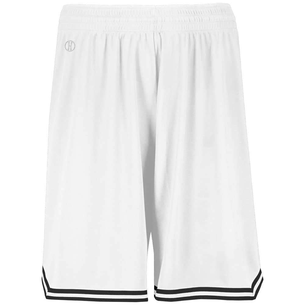 Retro White-Black Basketball Shorts