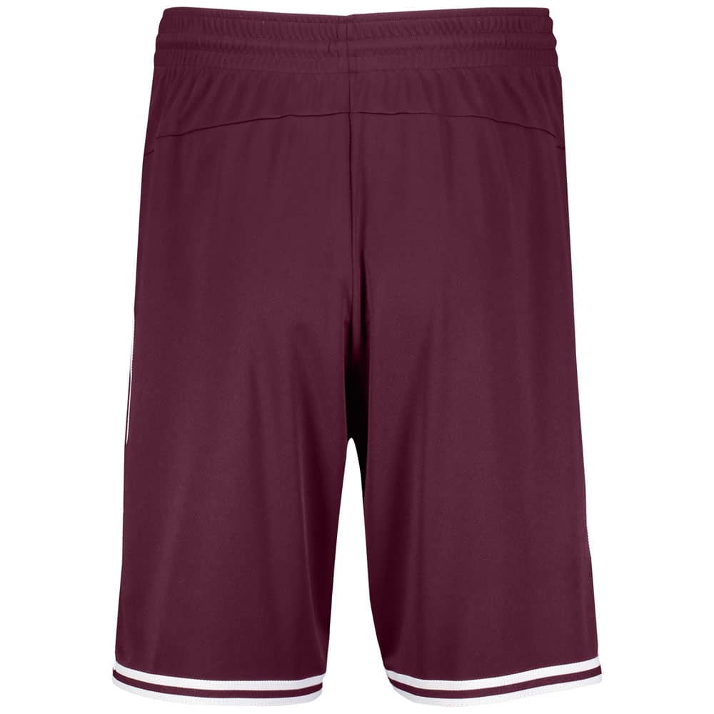 Retro Maroon-White Basketball Shorts