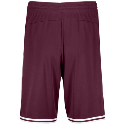 Retro Maroon-White Basketball Shorts