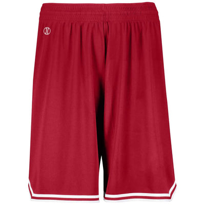 Retro Scarlet-White Basketball Shorts