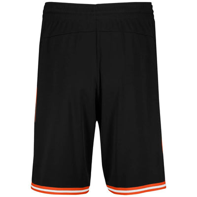 Retro Black-Orange-White Basketball Shorts