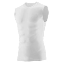 Load image into Gallery viewer, Augusta Hyperform Sleeveless Compression Shirt White
