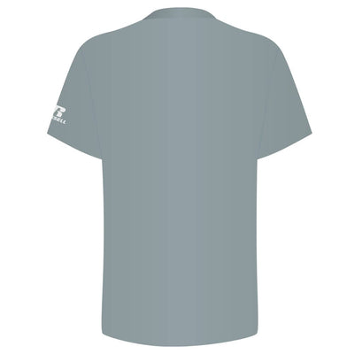 Performance Two-Button Solid Baseball Grey Jersey