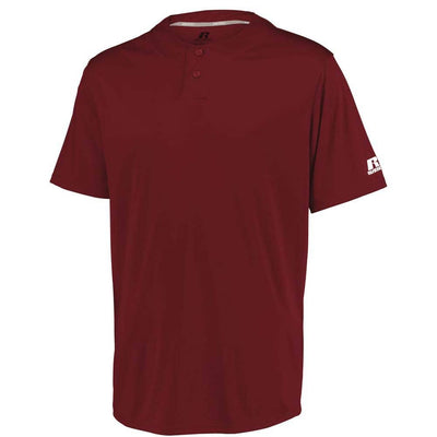 Performance Two-Button Solid Cardinal Jersey