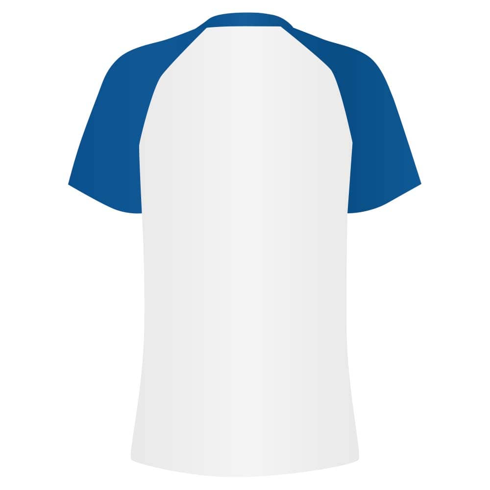 Short Sleeve Retro Baseball Jersey White-Royal