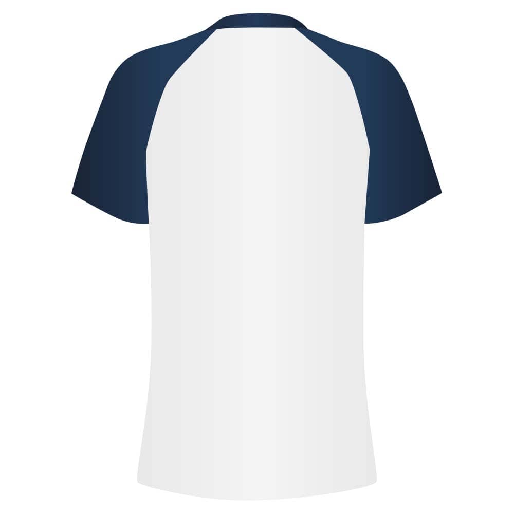 Short Sleeve Retro Baseball Jersey White-Navy