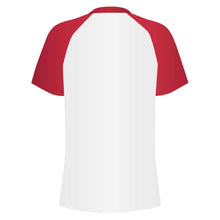 Load image into Gallery viewer, Short Sleeve Retro Baseball Jersey White-Red
