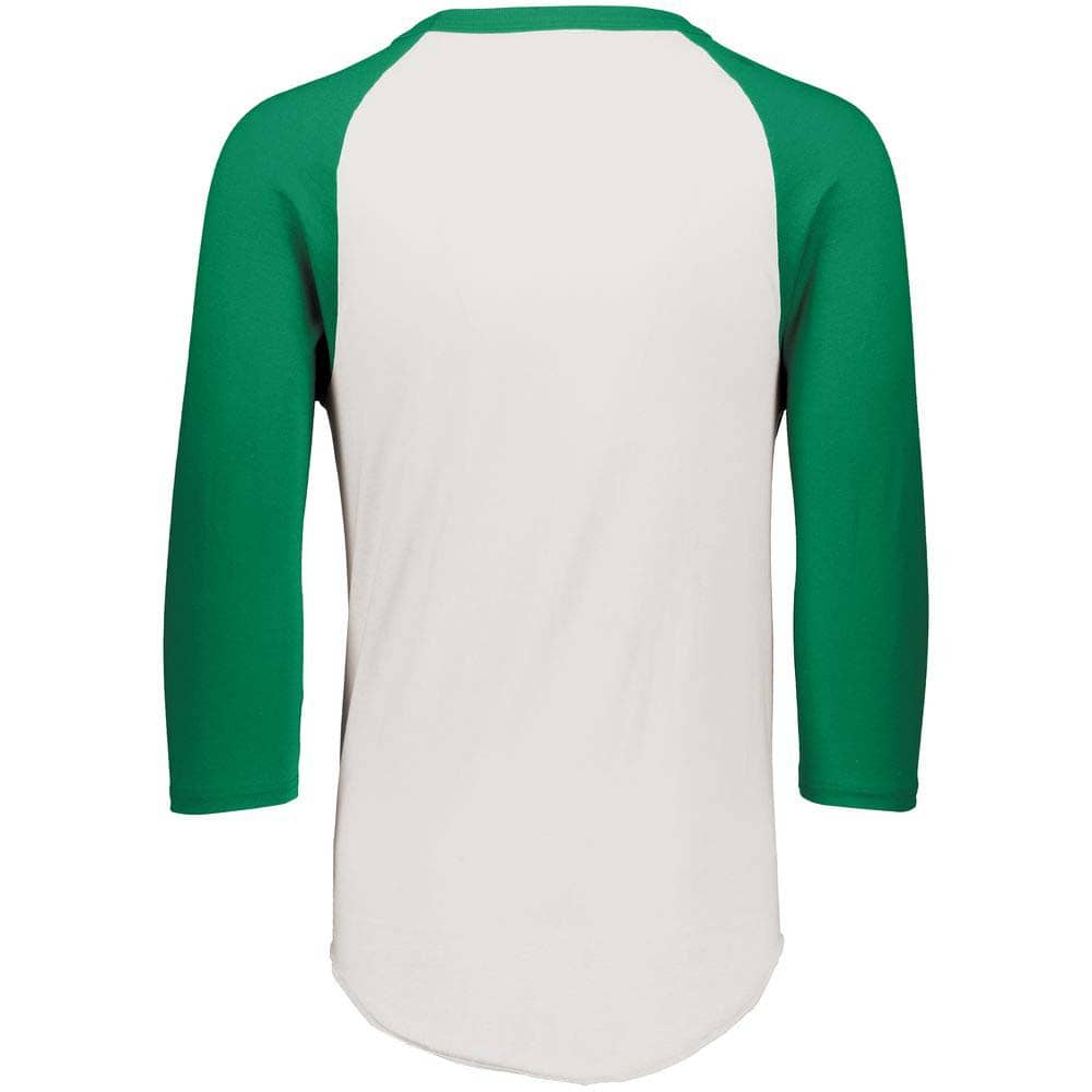 3-4 Sleeve Retro 2.0 Baseball Jersey White-Kelly Green