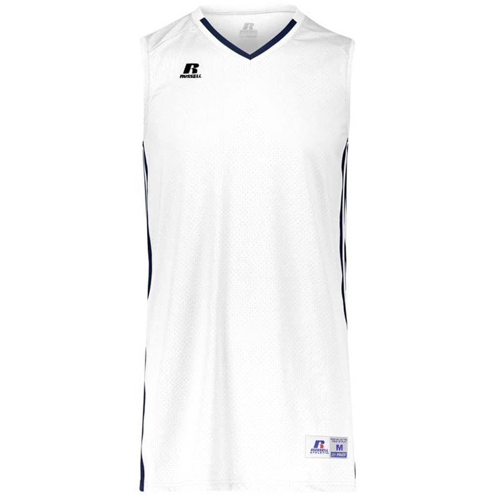 White-Navy Legacy Basketball Jersey