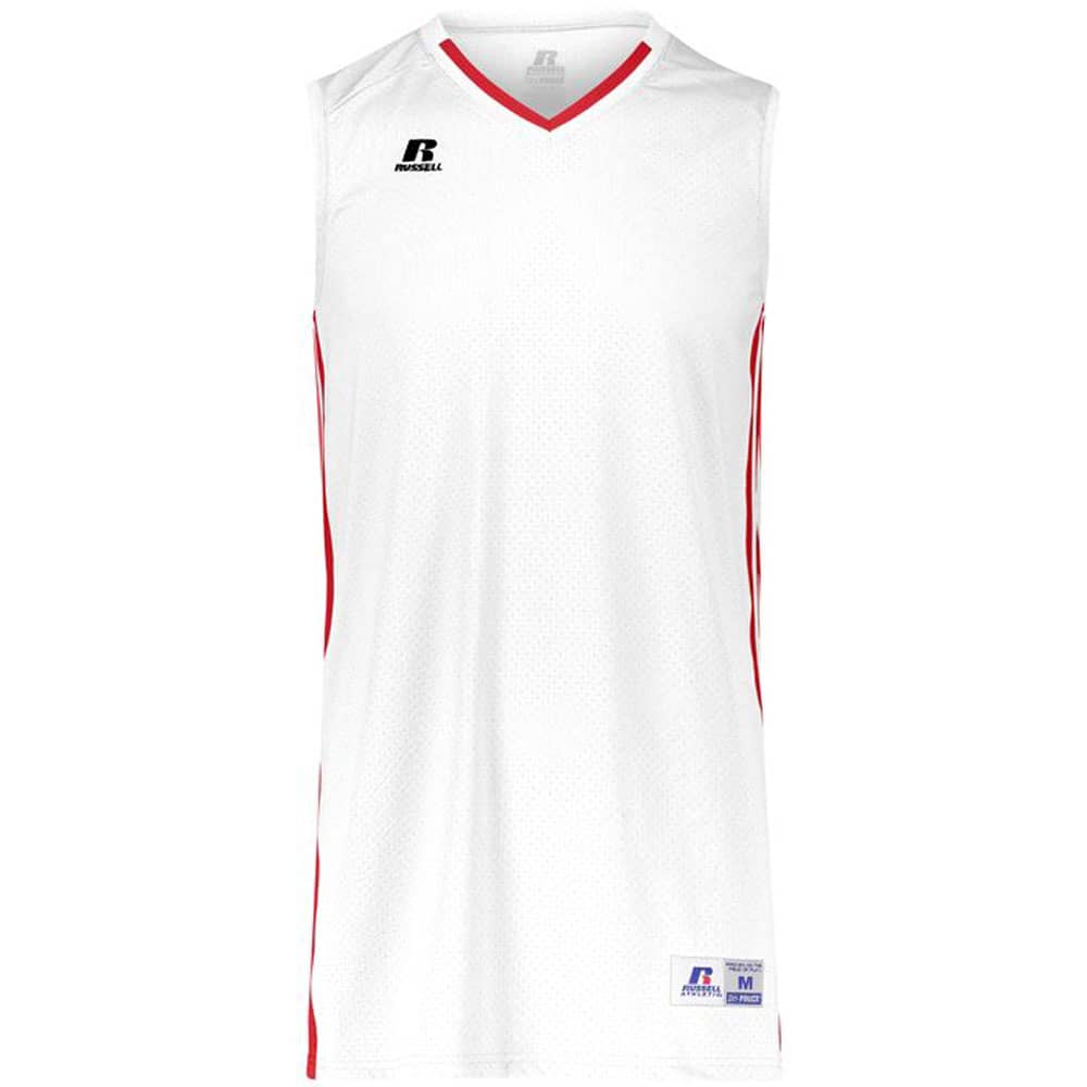White-True Red Legacy Basketball Jersey