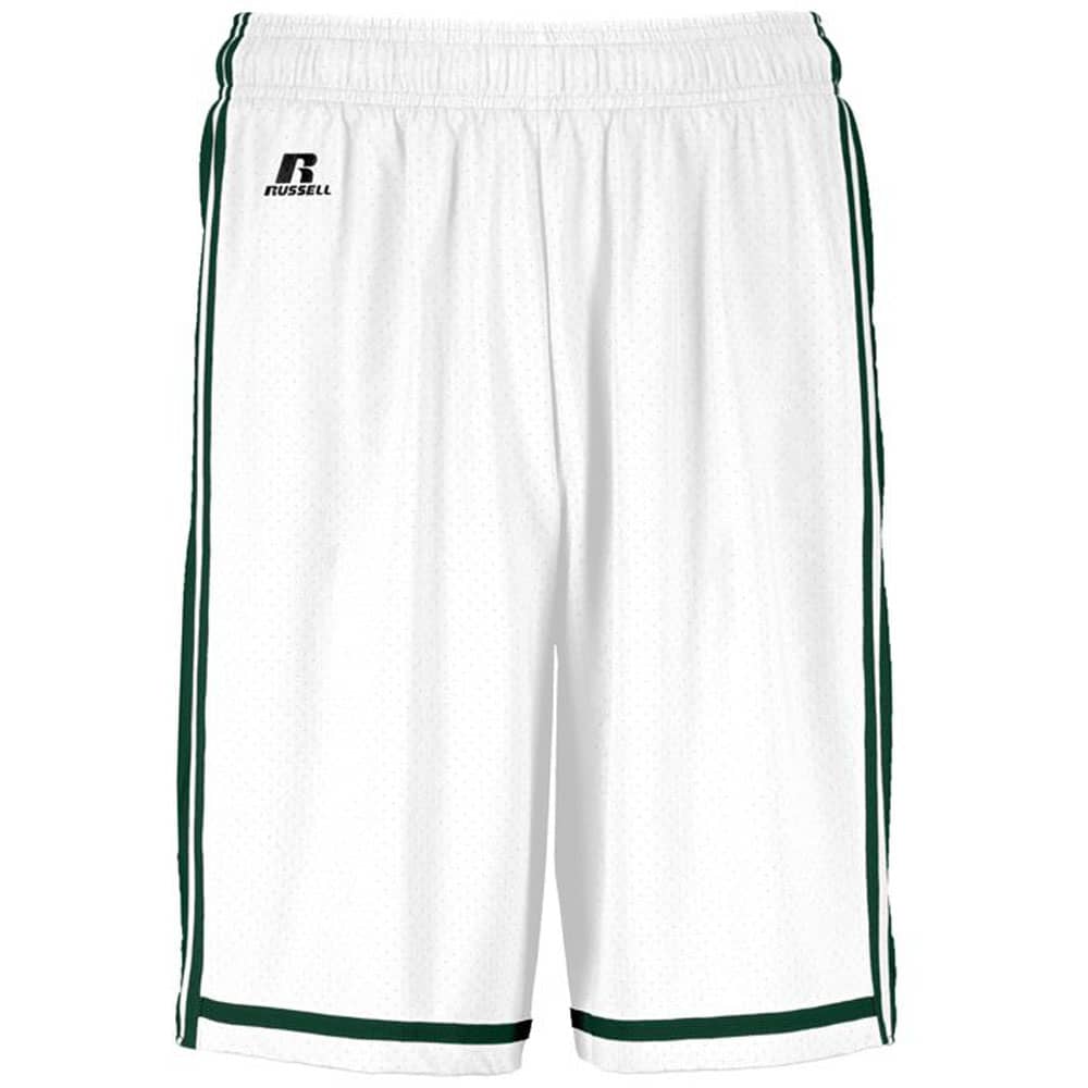 White-Dark Green Legacy Basketball Shorts